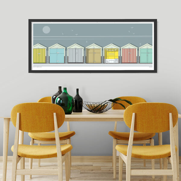 Brighton Beach Huts Landscape Limited Edition Print