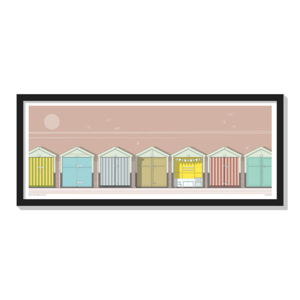 Brighton Beach Huts Landscape Limited Edition Print