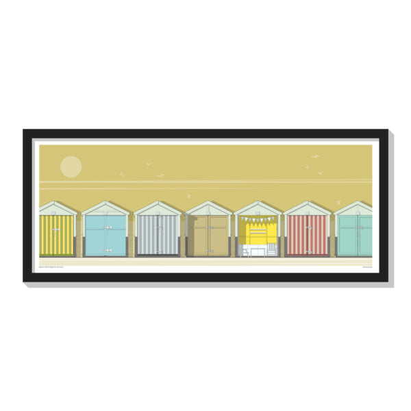 Brighton Beach Huts Landscape Limited Edition Print