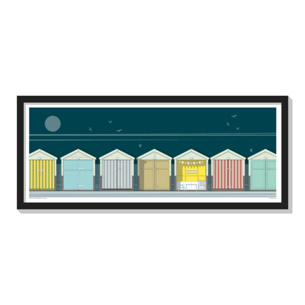 Brighton Beach Huts Landscape Limited Edition Print