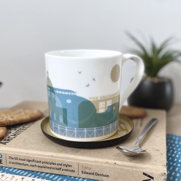 Worthing Landmarks Bone China Mug 