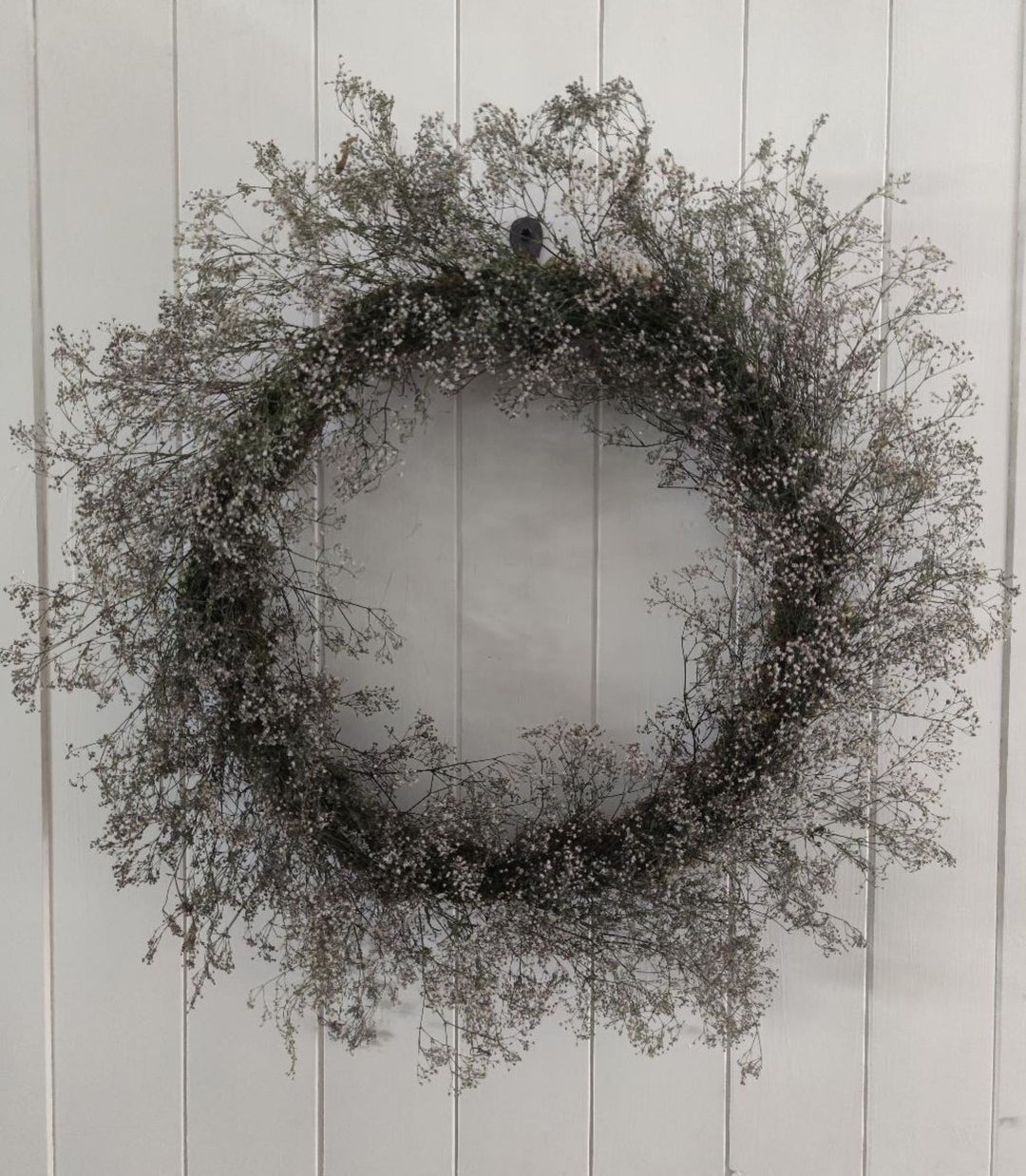 Gypsophila Handmade Wreath on slim frame