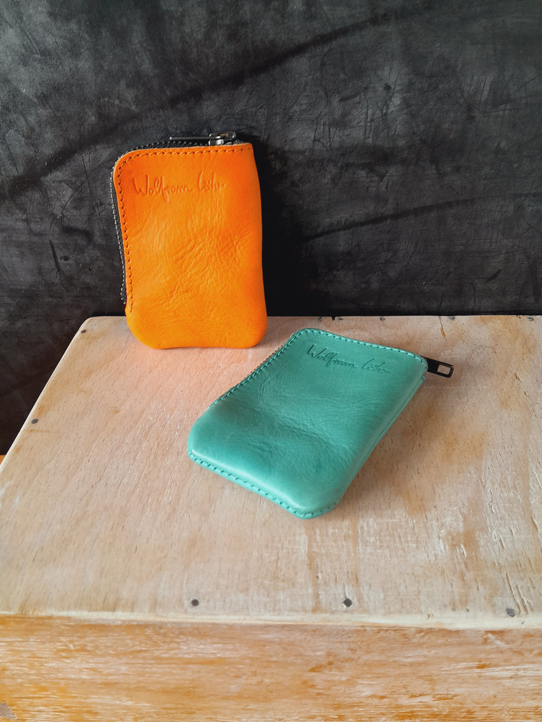 Leather Zip Card Purse