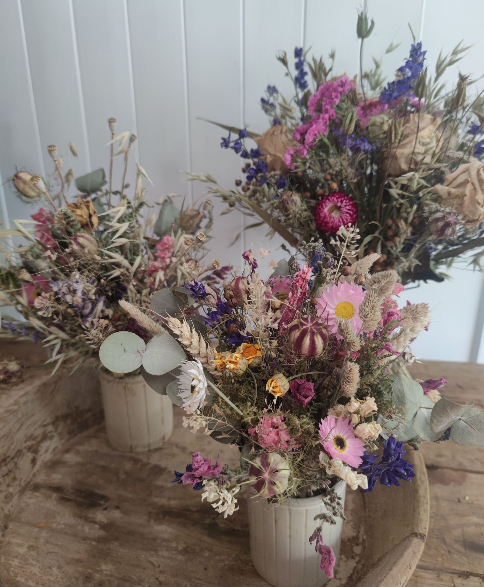 Hand Tied Bouquets of natural, dried flowers