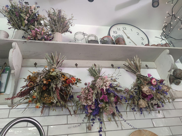 Hand Tied Bouquets of natural, dried flowers