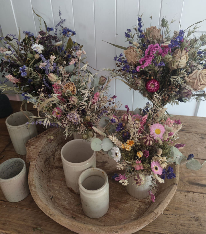 Hand Tied Bouquets of natural, dried flowers