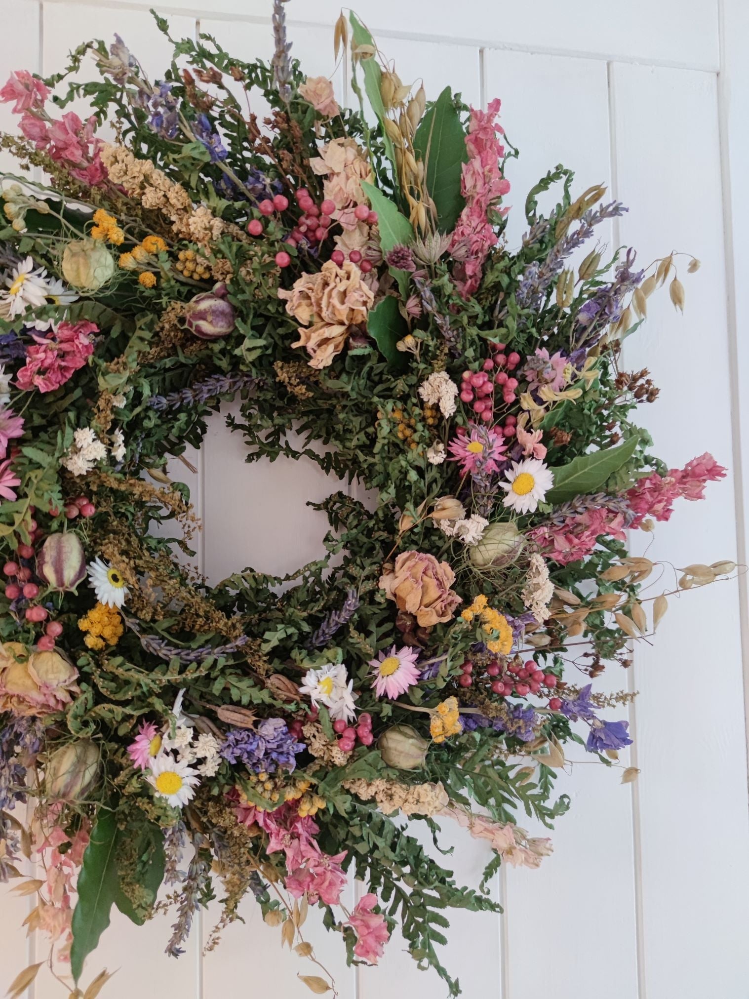 Forever Flower Wreath, made to order.  50cm size 