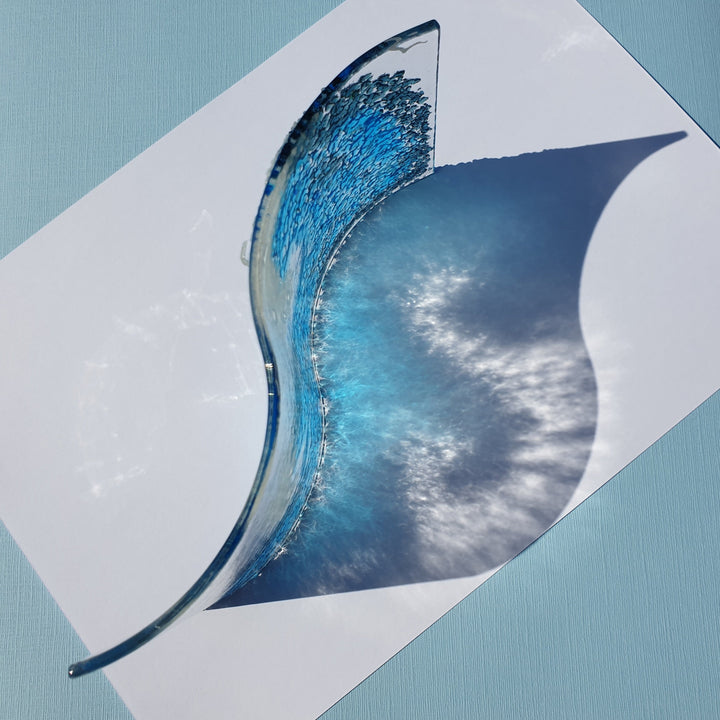 Freestanding Fused Glass Waves