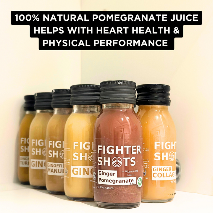 Fighter Shots Ginger + Pomegranate Shot + Vitamin D single or cases 12x60ml