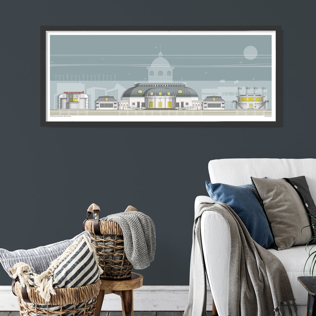 Worthing Landmarks Print