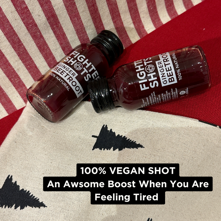 Fighter Shots 100% VEGAN Ginger + Beetroot, 6 or 12 x 60ml