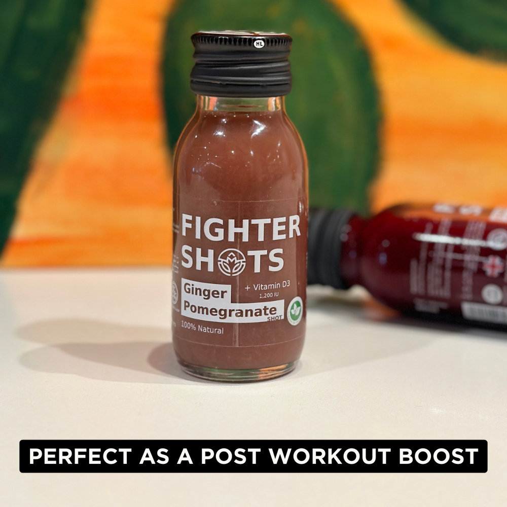 Fighter Shots Ginger + Pomegranate Shot + Vitamin D single or cases 12x60ml