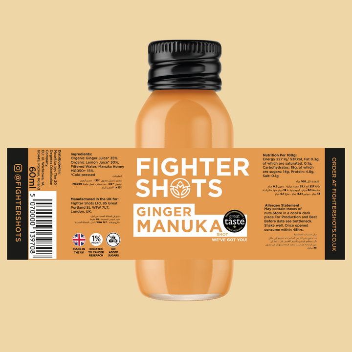 Ginger + Manuka Honey 6 or 12x 60ml