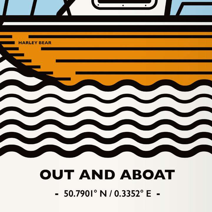 "OUT AND ABOAT" EASTBOURNE GICLÉE PRINT