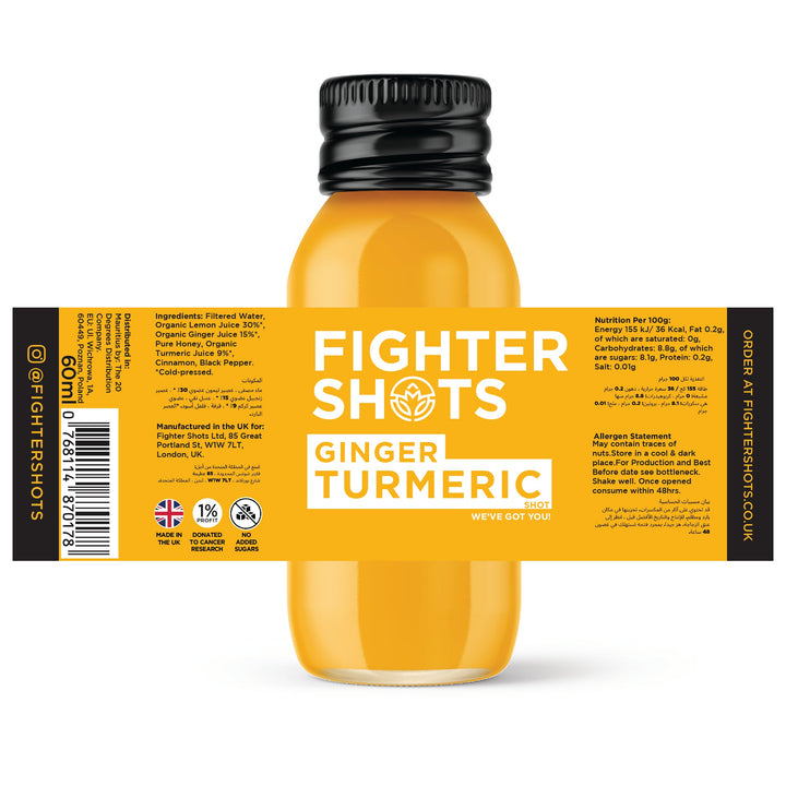 Fighter Shots Ginger + TURMERIC  6 or 12x 60ml