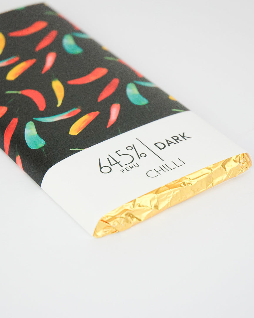 Chilli Dark Chocolate Bar - 64.5% Peruvian