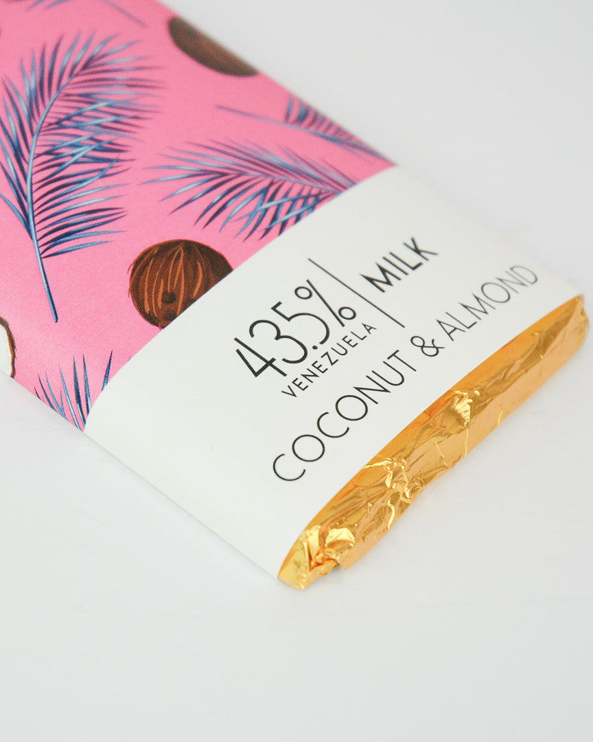 Coconut & Almond Milk Chocolate Bar - 43.5% Venezuelan