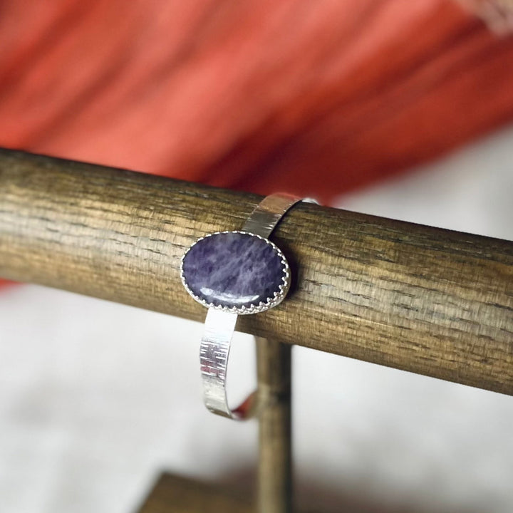 Lepidolite Adjustable Bangle