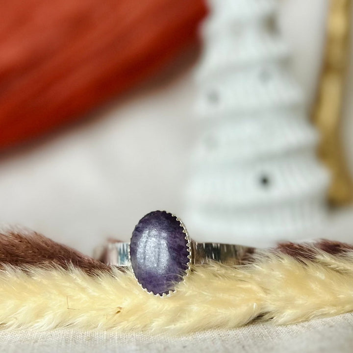 Lepidolite Adjustable Bangle