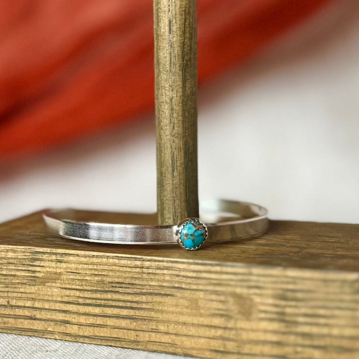 Mohave Turquoise Silver Bangle