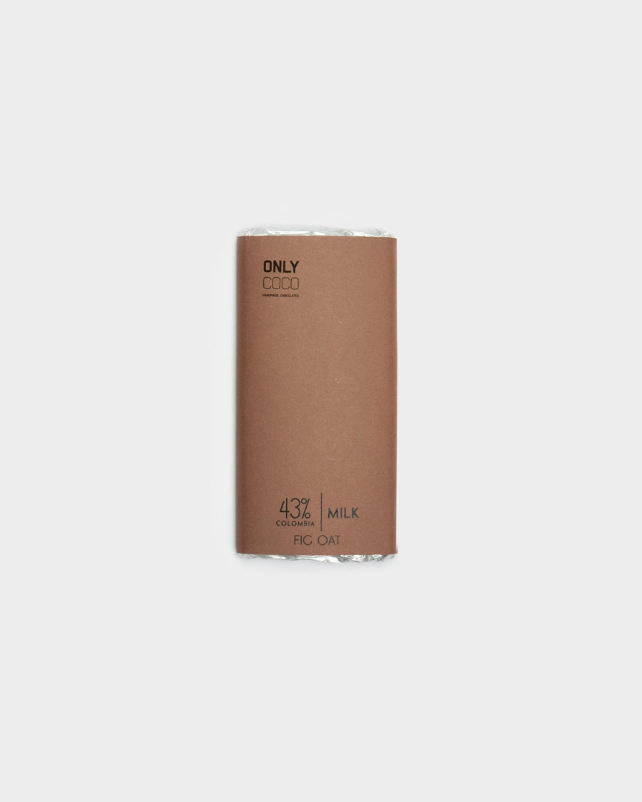 Fig Oat Milk Chocolate Bar - 43% Colombian Milk Chocolate