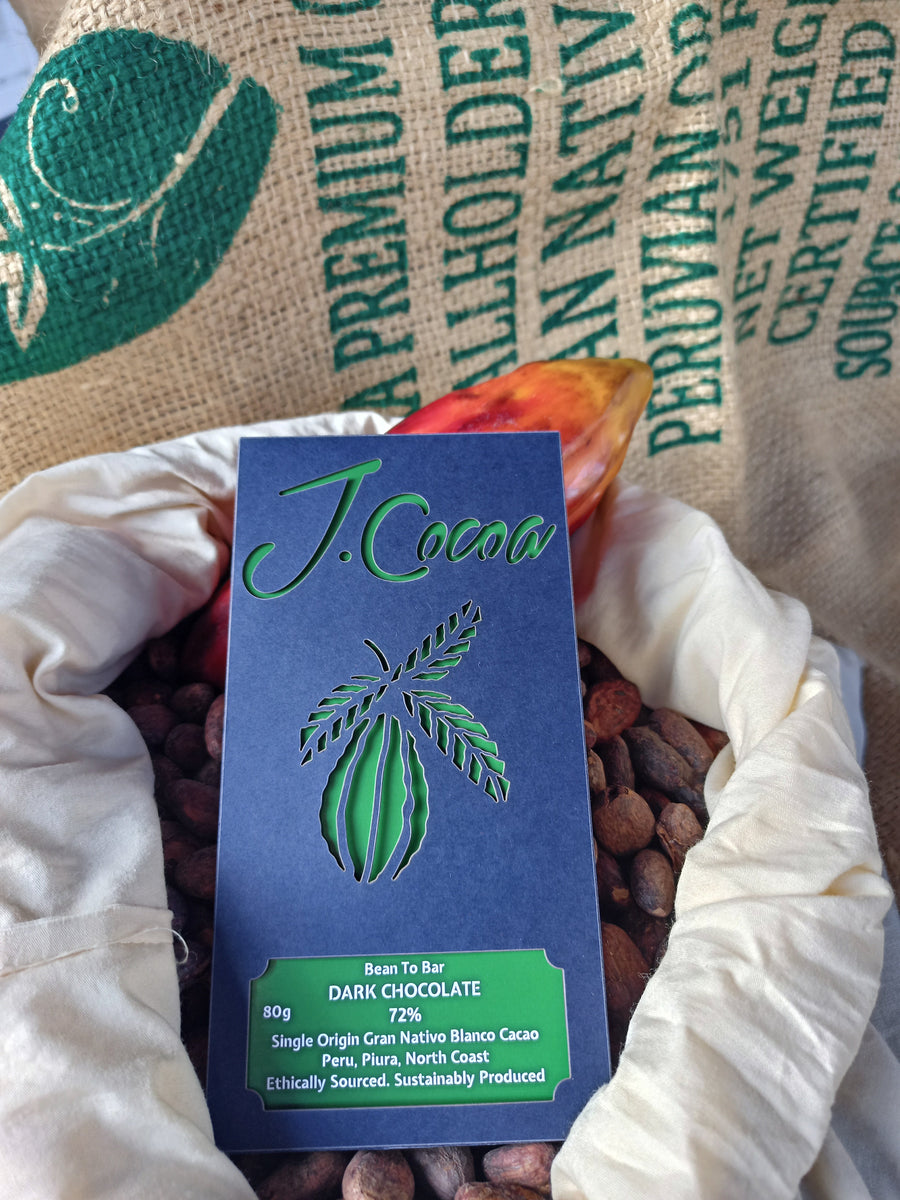 72% Dark Chocolate, Gran Nativo Cocoa Bean Variety - 80g