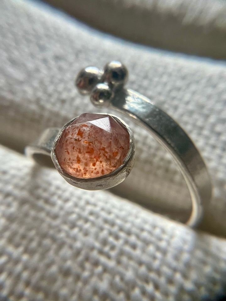 Sunstone Sterling Silver adjustable ring