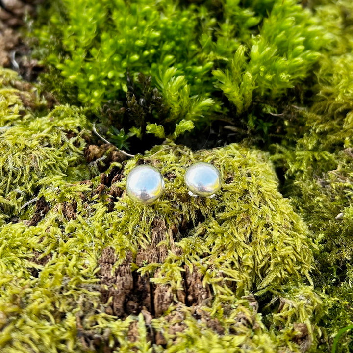 Recycled Sterling Silver Bubble Studs