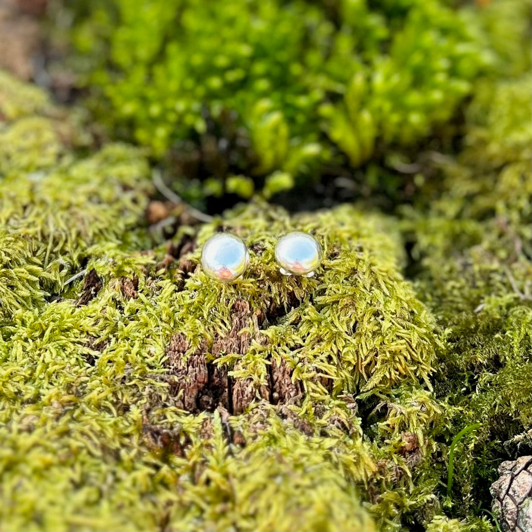 Recycled Sterling Silver Bubble Studs