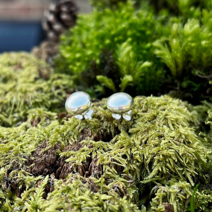 Recycled Sterling Silver Bubble Studs