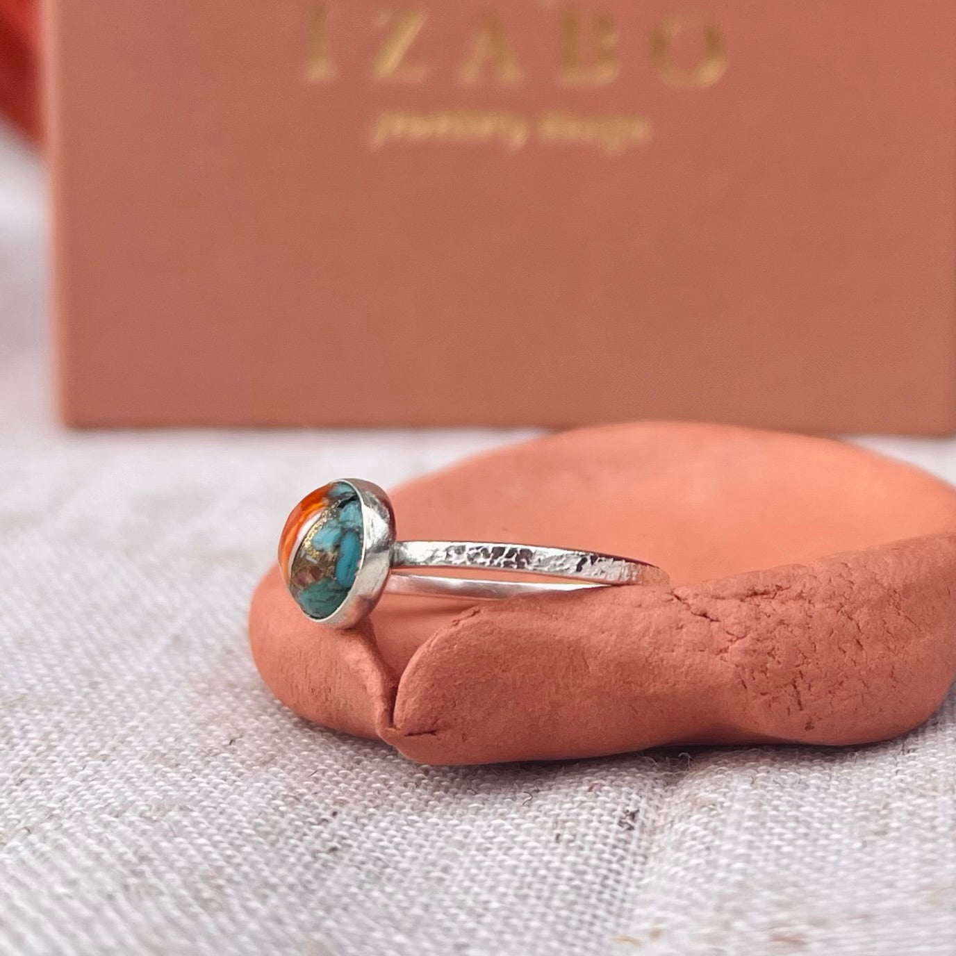 Mohave Copper Turquoise stacking ring