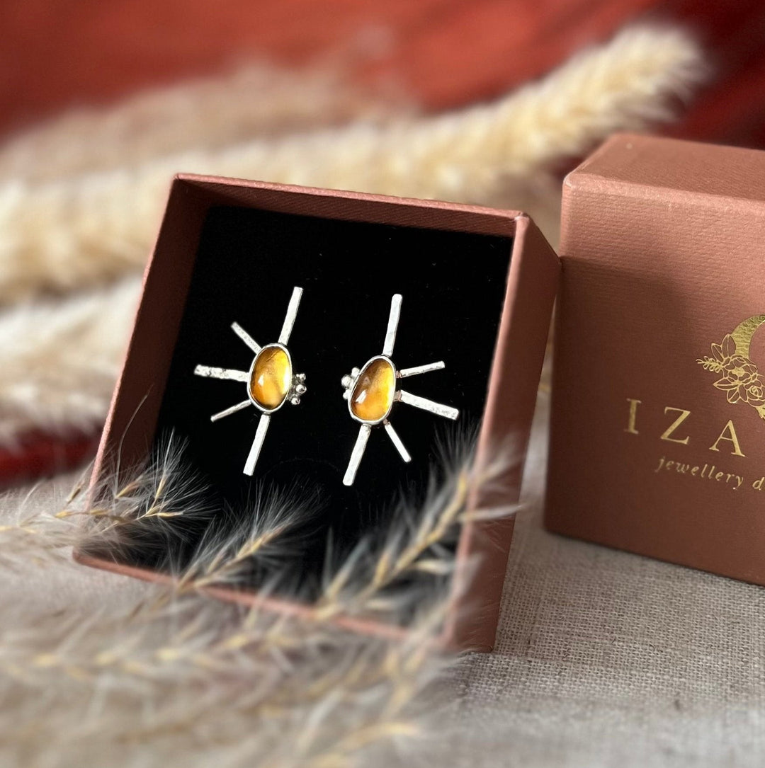 Sunshine Citrine Stud Earrings