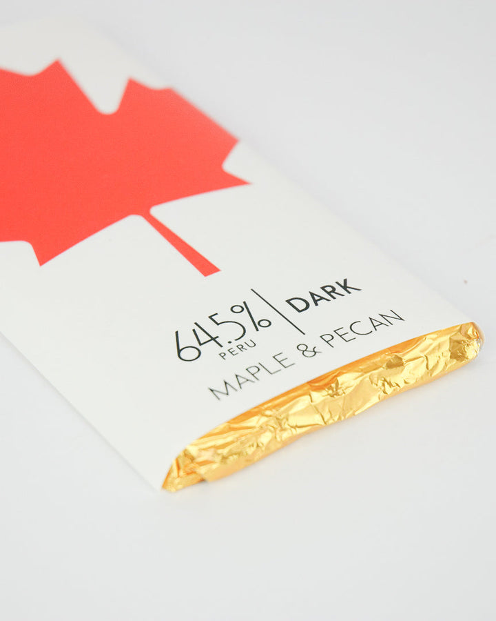 Maple & Pecan Dark Chocolate Bar - 64.5% Peruvian