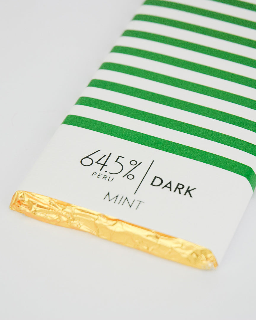 Mint Dark Chocolate Bar - 64.5% Peruvian