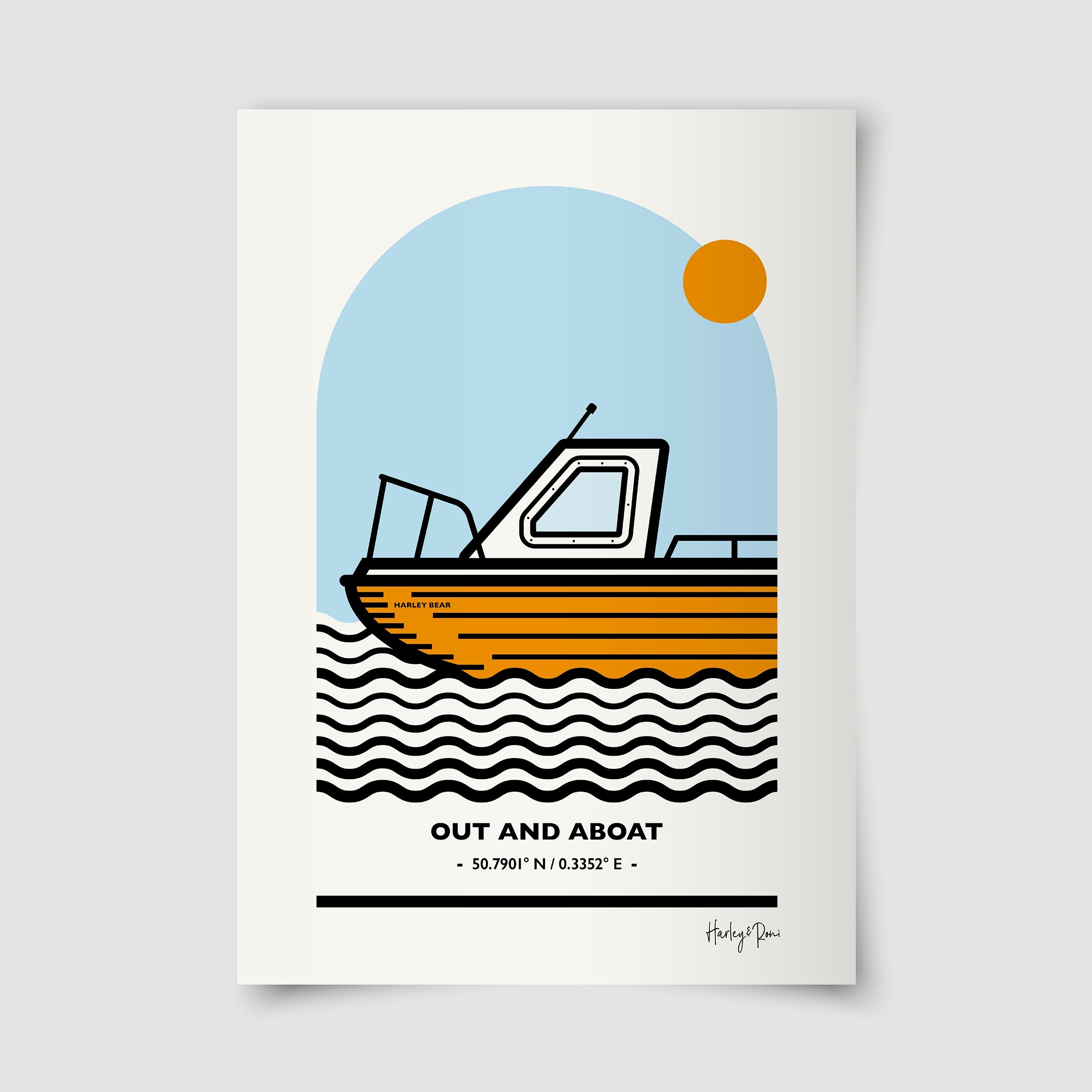 "OUT AND ABOAT" EASTBOURNE GICLÉE PRINT