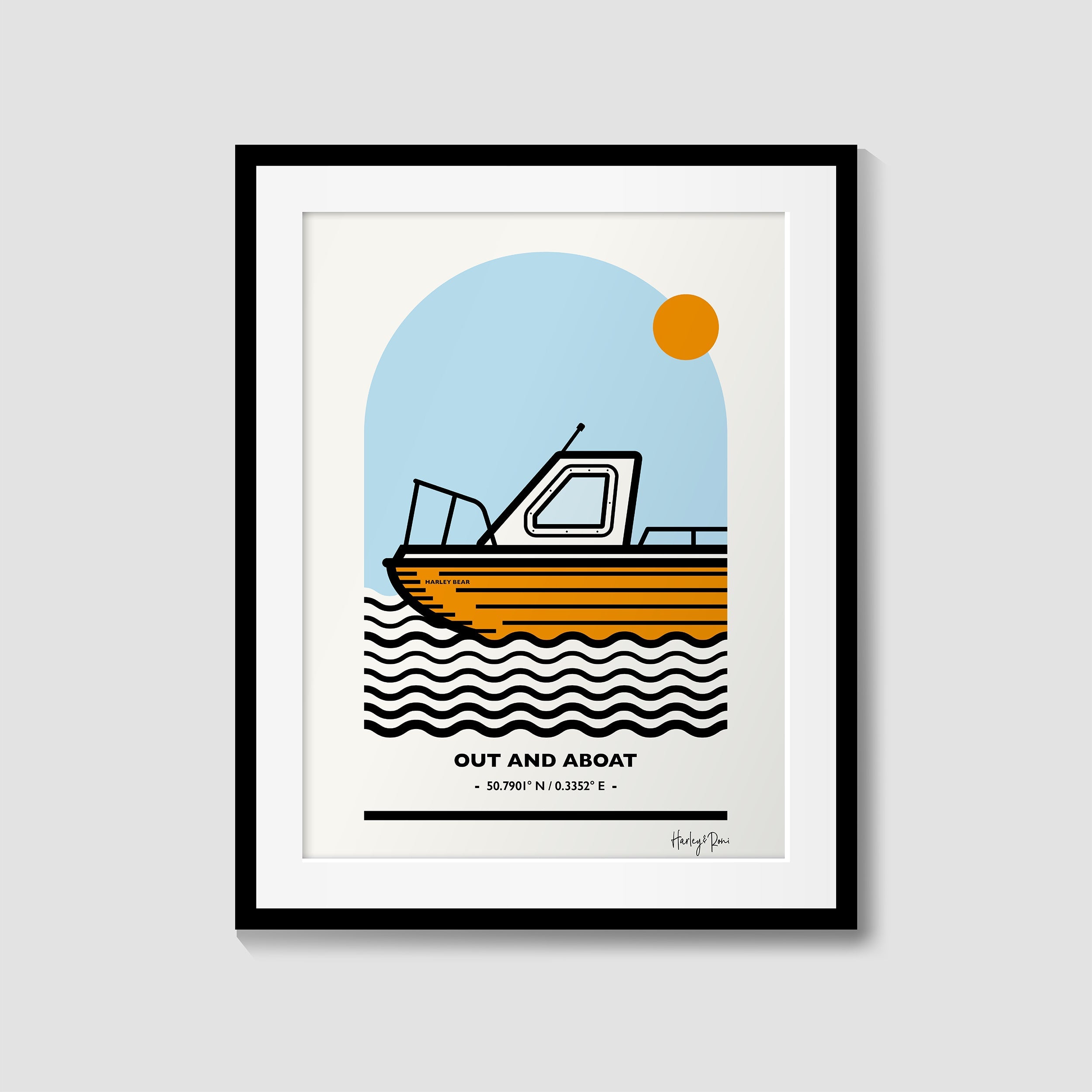 "OUT AND ABOAT" EASTBOURNE GICLÉE PRINT