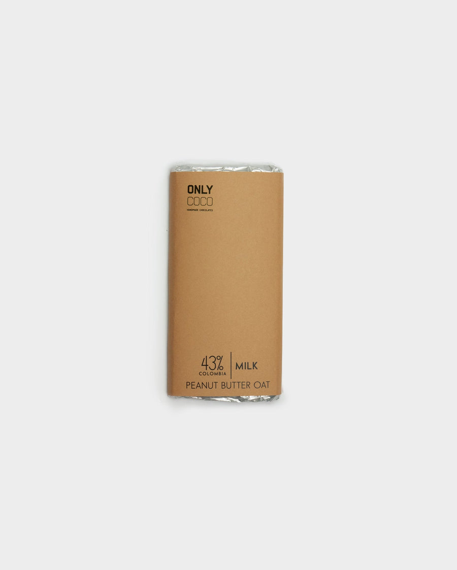 Peanut Butter Oat Milk Chocolate Bar - 43% Colombian Milk Chocolate