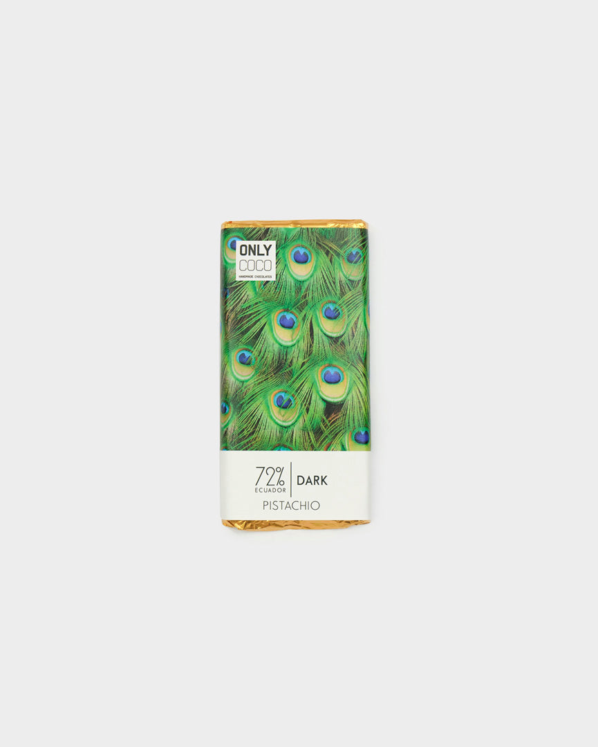 Pistachio Dark Chocolate Bar - 72% Ecuadorian