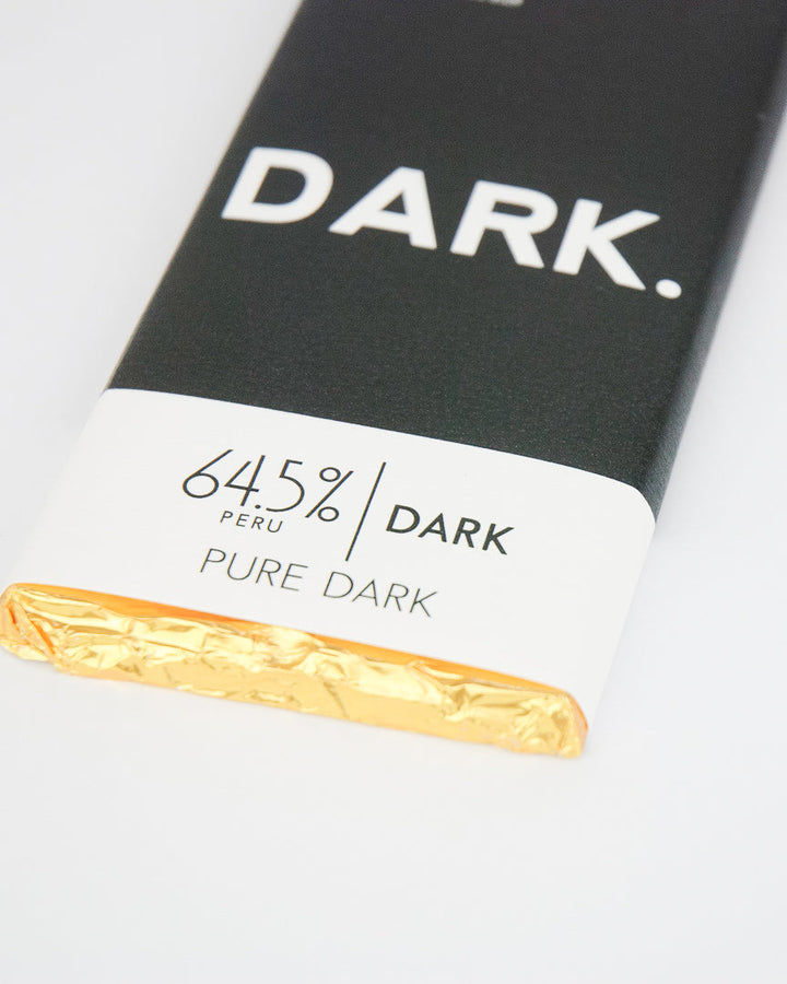 Pure Dark Chocolate Bar - 64.5% Peruvian