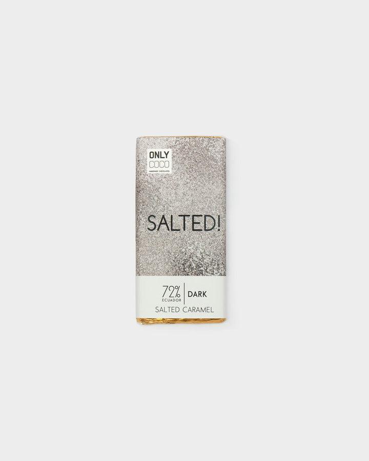 Salted Caramel Dark Chocolate Bar - 72% Ecuadorian