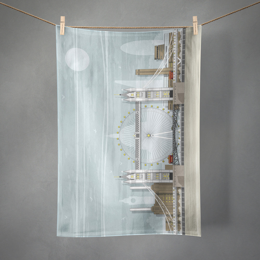 London Landmarks Tea Towel