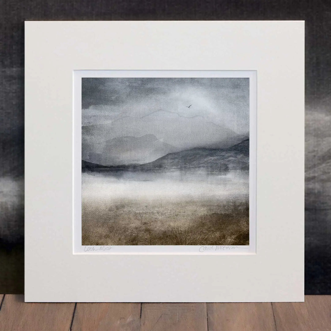 Loch Mist mounted print