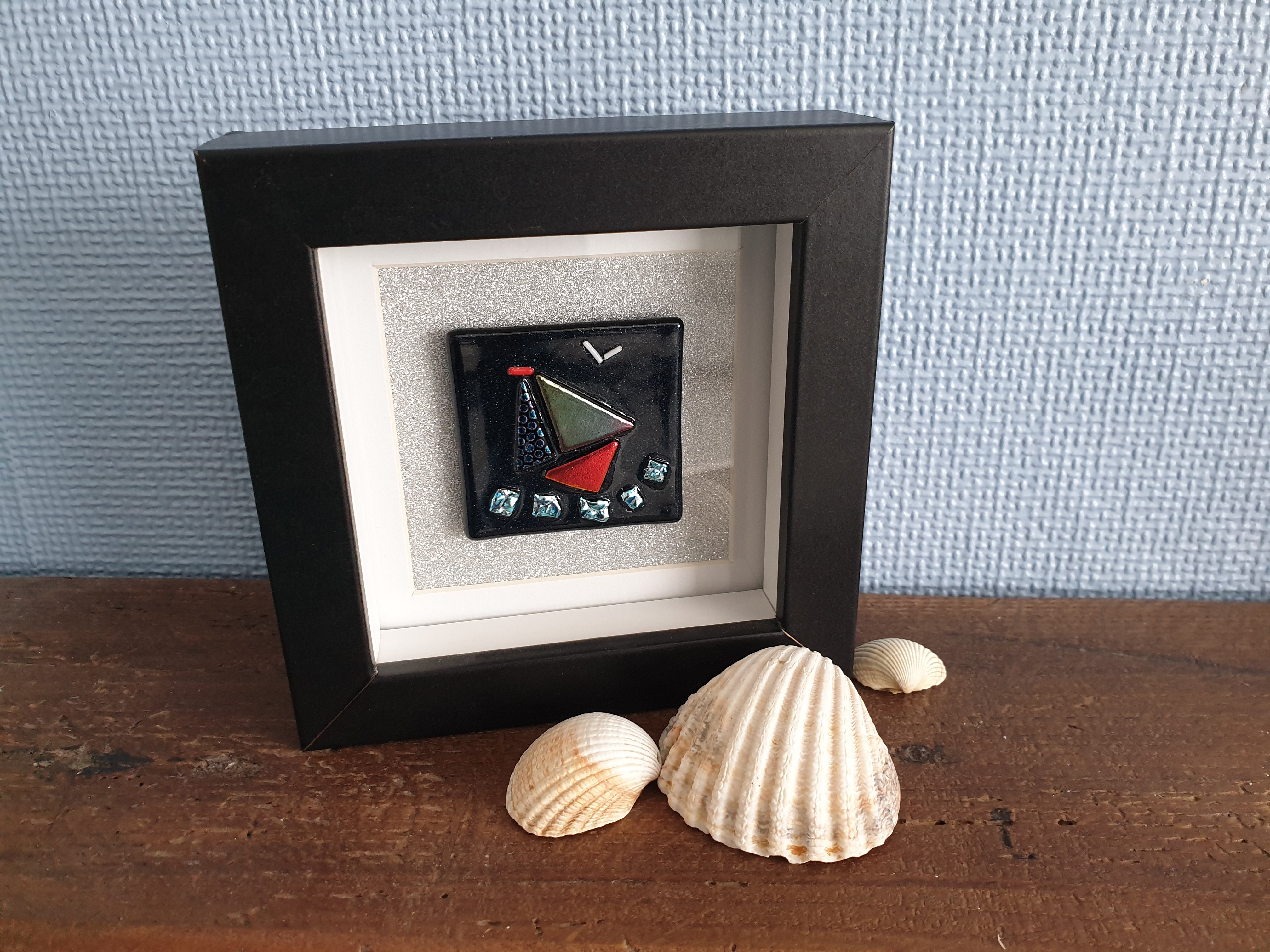 Small Fused Glass Picture of Sailing Boat