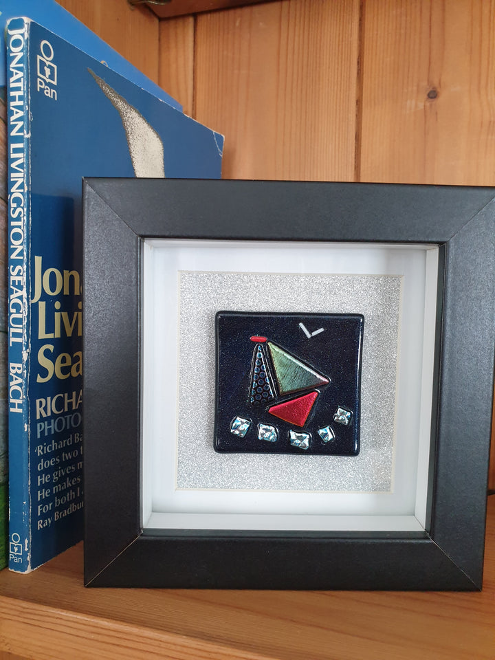 Small Fused Glass Picture of Sailing Boat