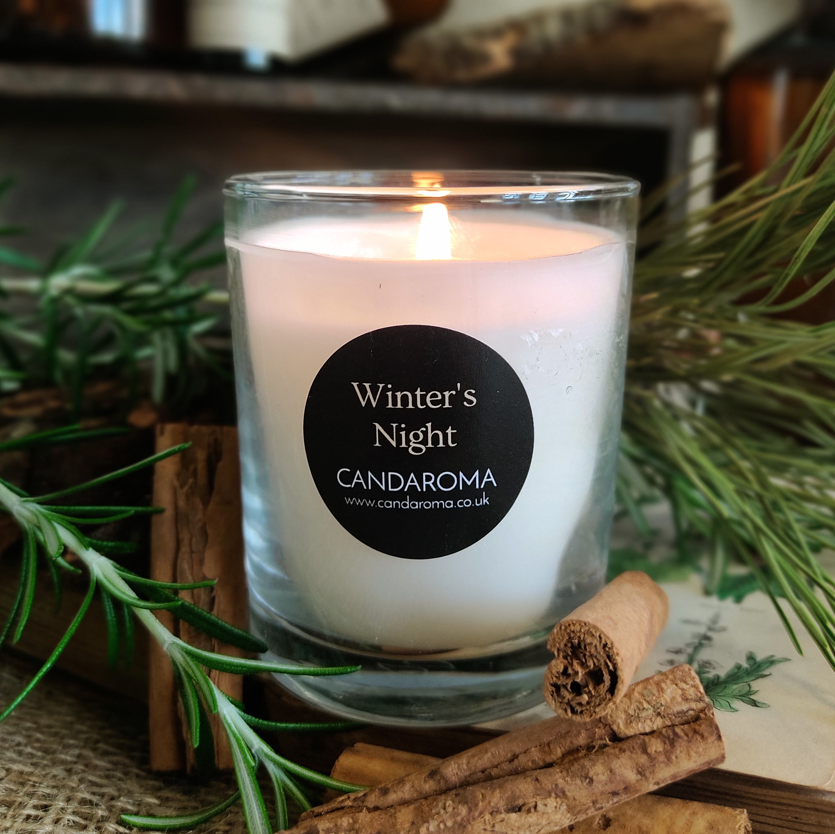 Winters Night scented soy blend candle