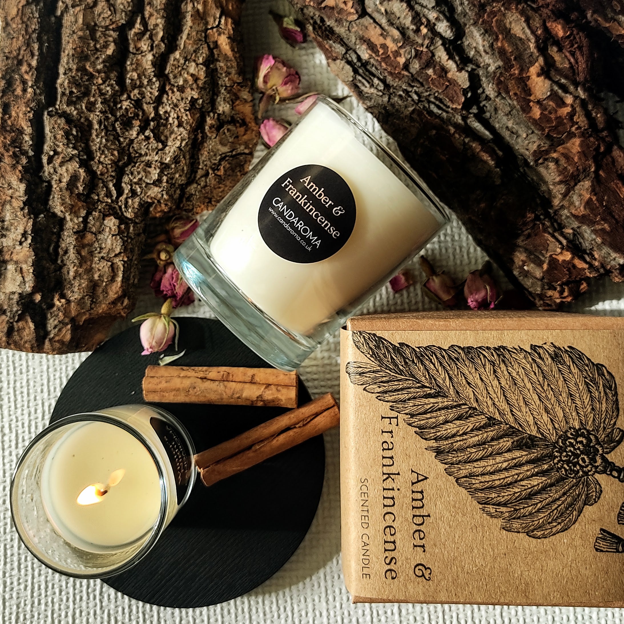 Amber & Frankincense soy blend seasonal candle