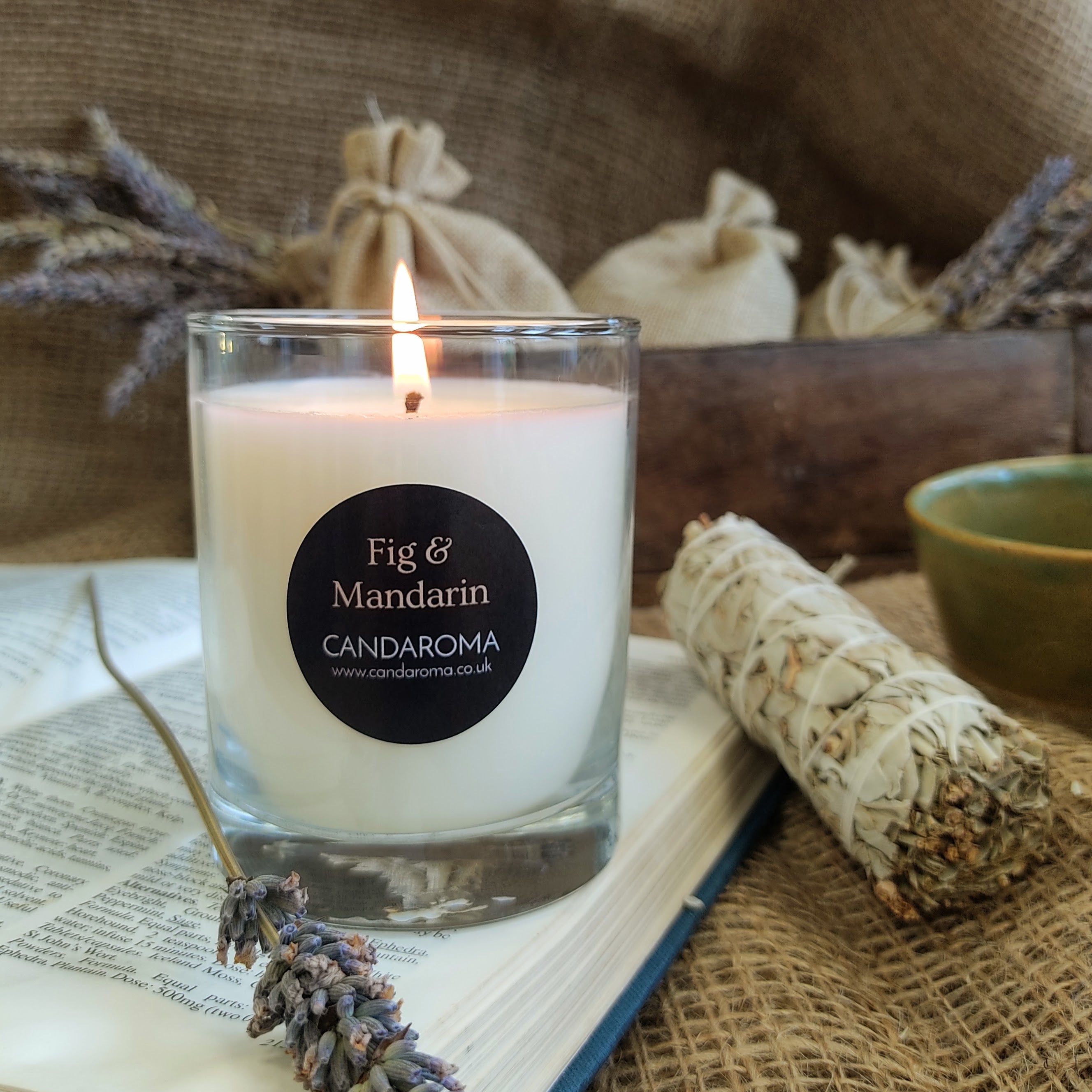 Fig and mandarin Soy blend Candle